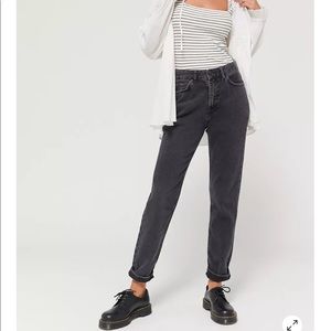 BDG High-Waisted Mom Jeans (Washed Black Denim)